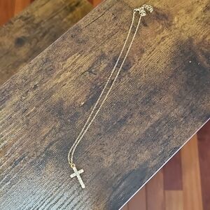 Elegant Gold Cross Pendant Necklace